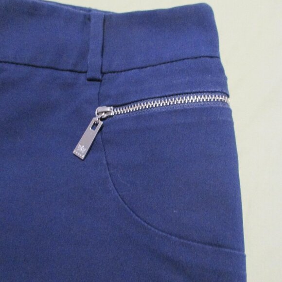 Chaus of New York navy cropped pants zipper pockets & stretch size 14 - Picture 6 of 11